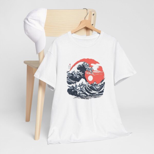 Great Wave of Kanagawa Unisex Cotton Tee - Image 3